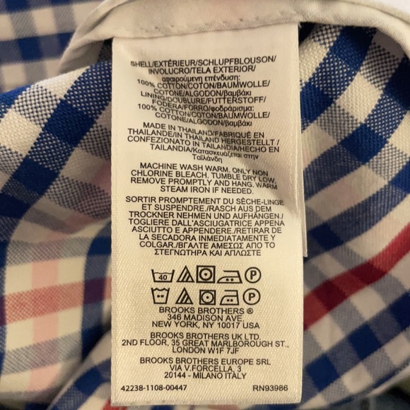 BROOKS BROTHERS Girls Sleeveless Plaid A-Line Dress - Size 7/8 - Picture 9 of 10